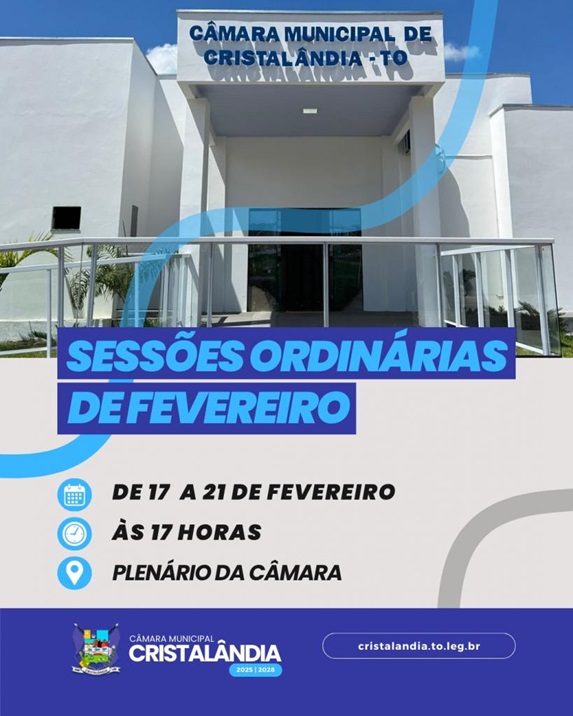 SESSÕES ORDINÁRIAS DE FEVEREIRO DE 2025